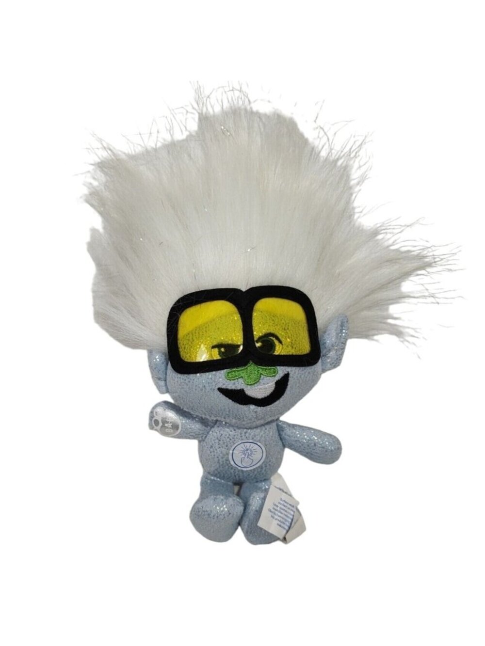 Build A Bear Trolls World Tour Stuffed Animal Plush Toy Blue Silver NOT WORKING
